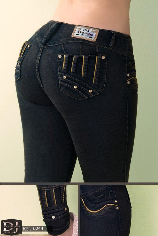 Ref. 006 -6244 Jeans Levantacola Colombiano Deseo - ropacolombianaeneuropa