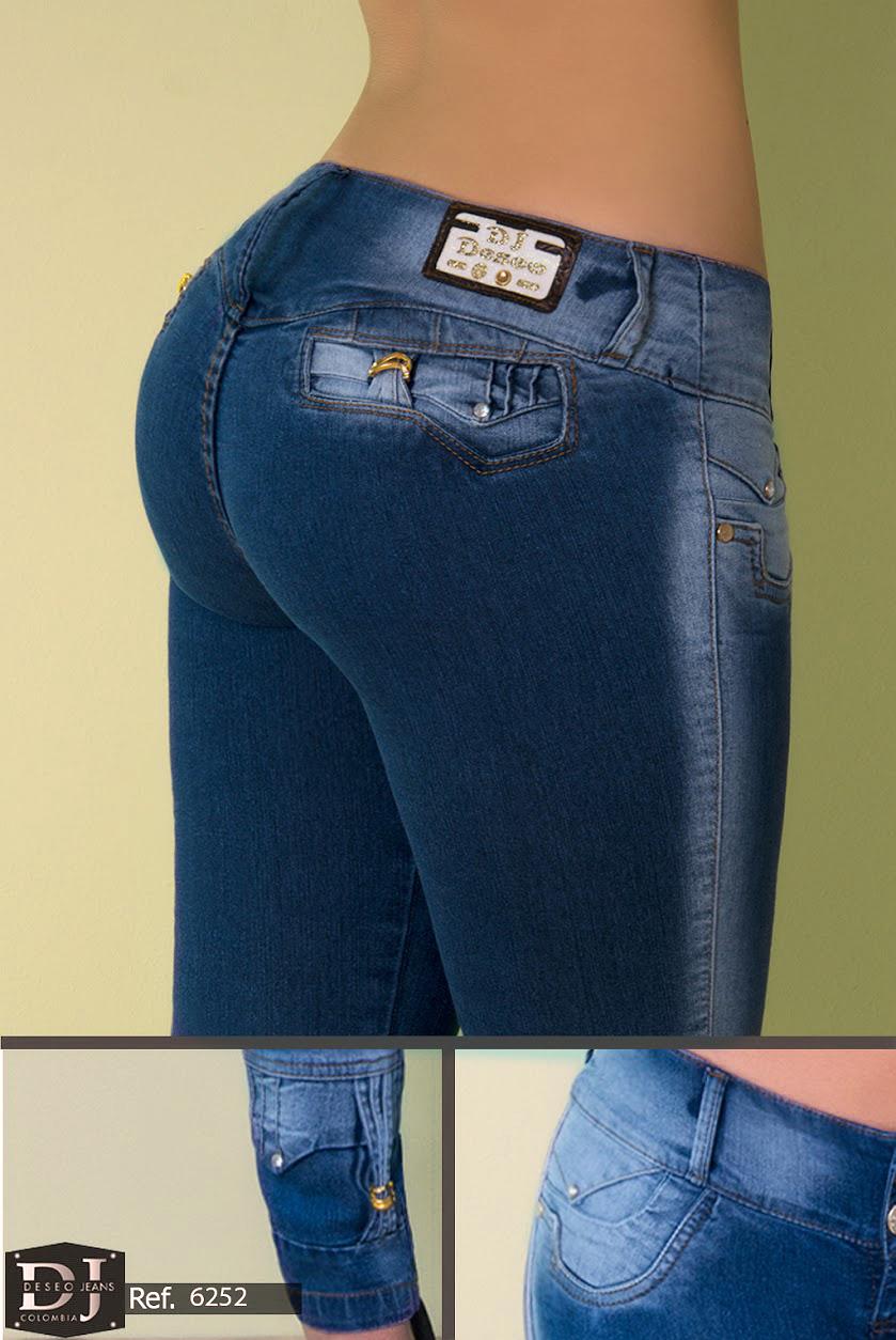 Ref. 006 -6252 Jeans Levantacola Colombiano Deseo - ropacolombianaeneuropa