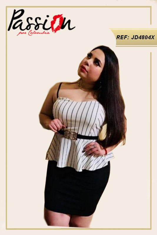 Ref. 003 -JD4804X Short American dress special plus sizes