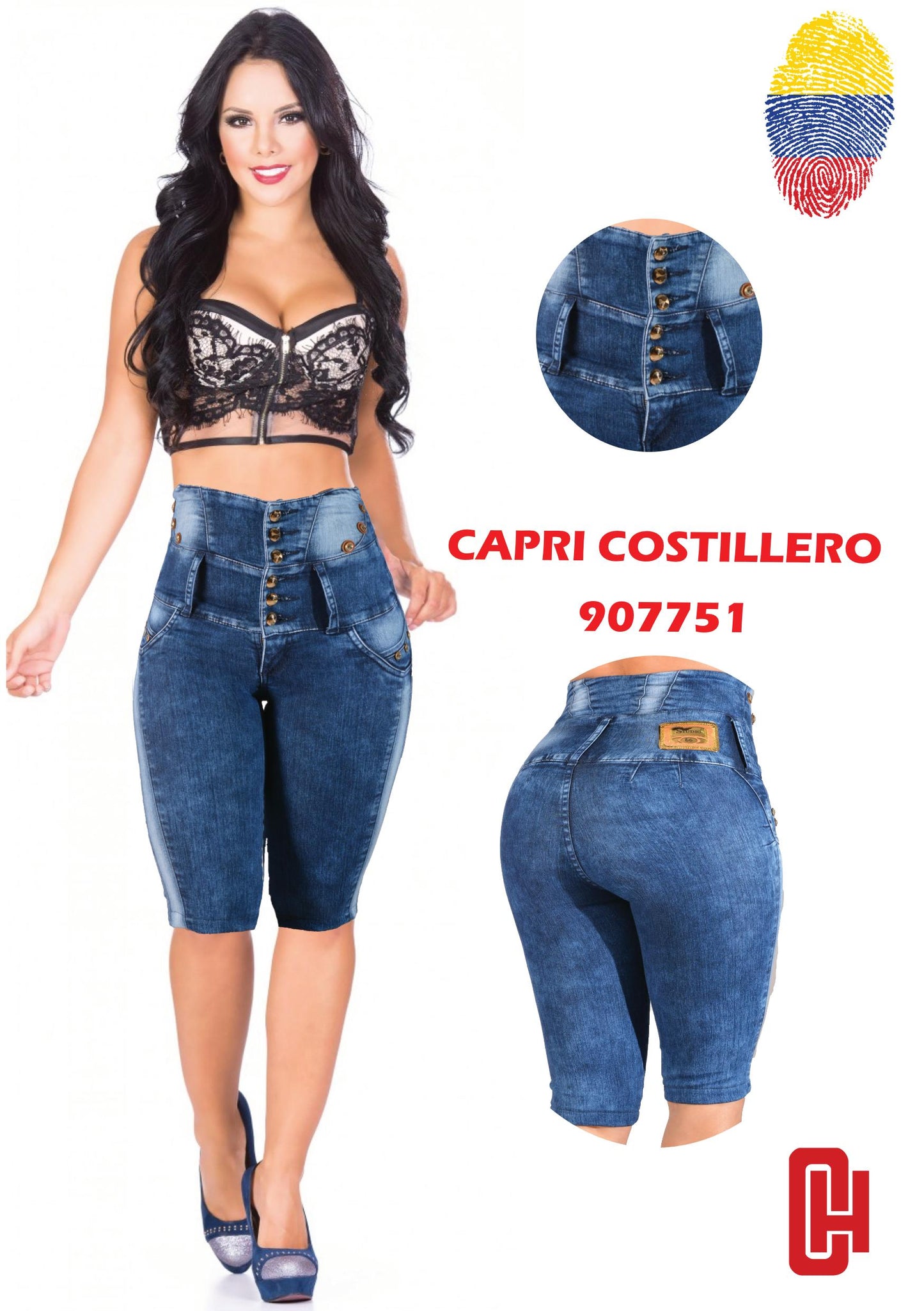 Ref. 006 - 907751 S66 JEAN COSTILLERO CAPRI COLOMBIANO - ropacolombianaeneuropa