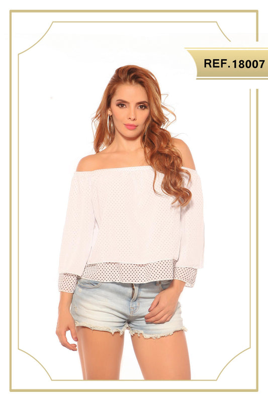 Ref. 004 -18007 BLUSA COLOMBIANA DAMA - ropacolombianaeneuropa