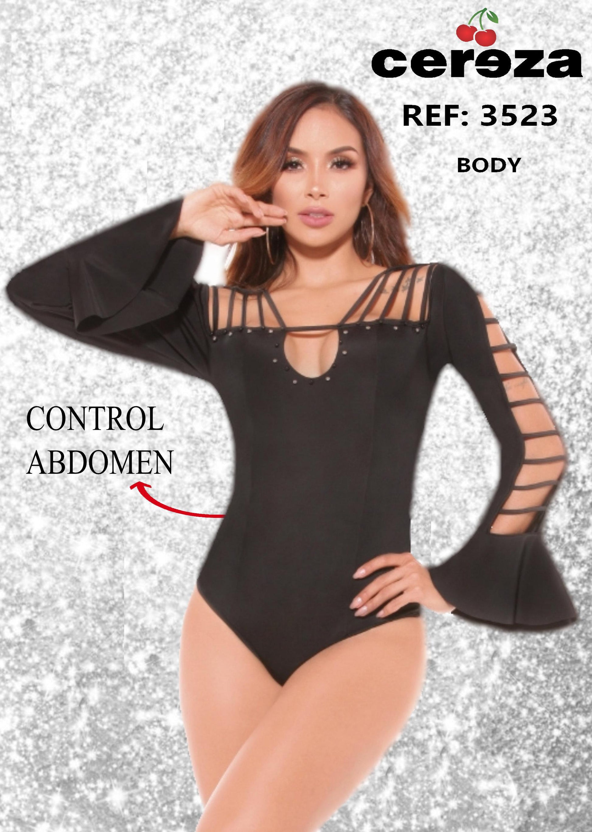 Ref. 004 -3523 Body sexy con refuerzo interno - ropacolombianaeneuropa