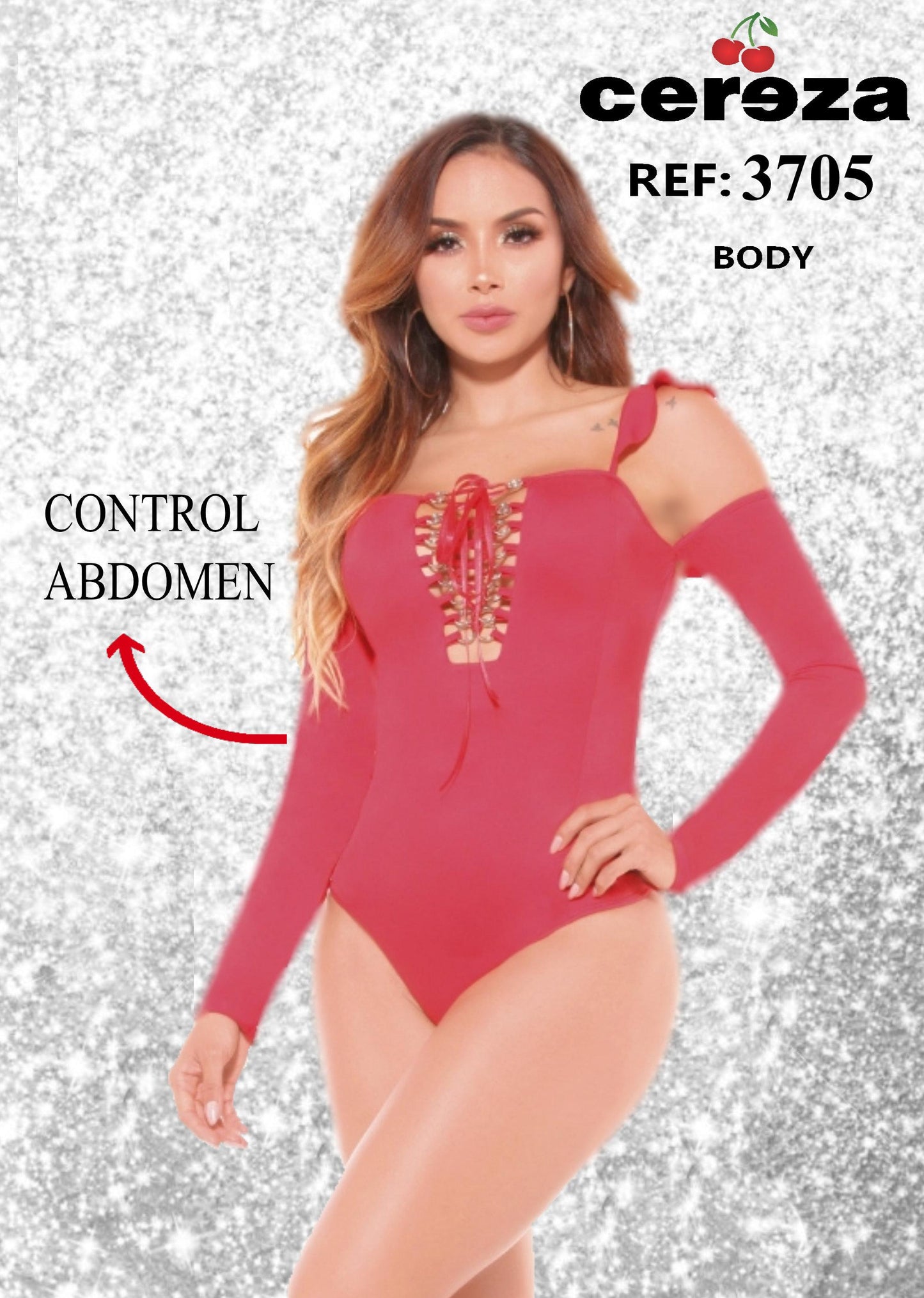 Ref. 004 -3705 Body sexy con refuerzo interno - ropacolombianaeneuropa