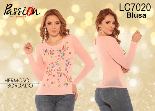 Ref. 003 -LC7020 BLUSA MANGA LARGA