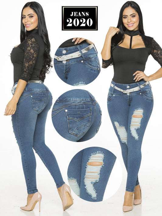 Ref. 061 -2020 Jeans Push Up Colombiano de Moda horma perfecta