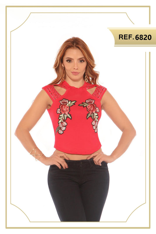 Ref. 015 -6820 BLUSA MANGA CORTA