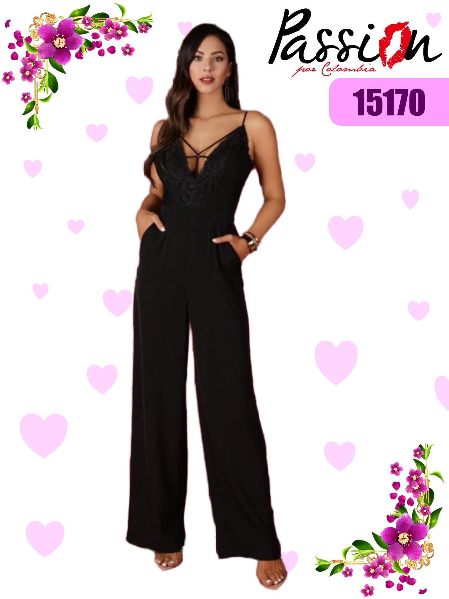 Ref. 003 -P15170 American jumpsuit with long pants