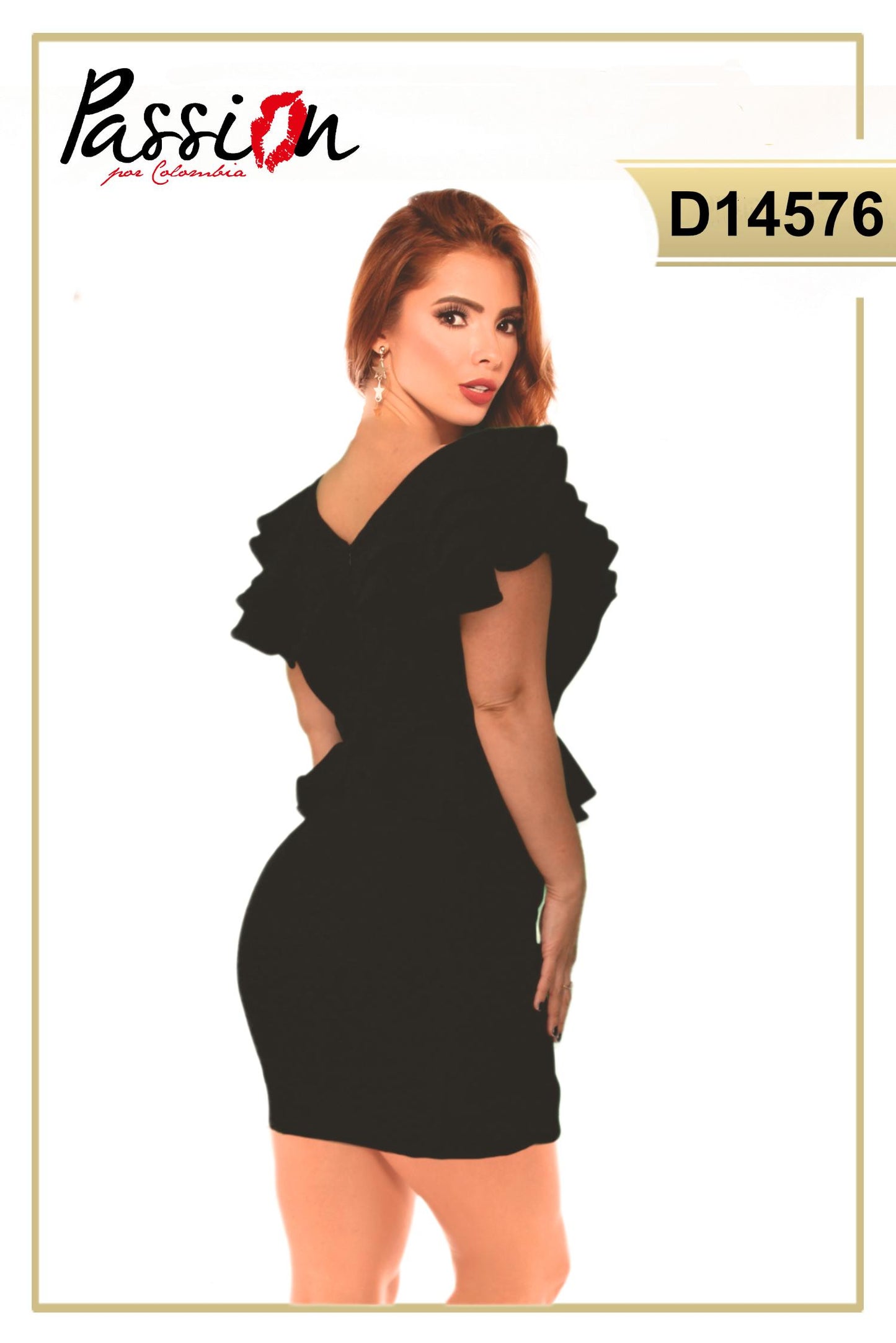 Ref. 003 -D14576 Vestido Americano de Moda