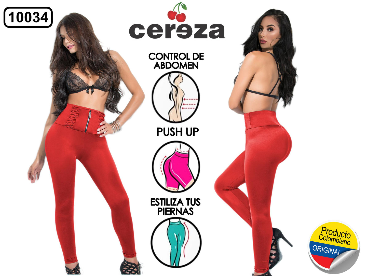 Ref. 004 -10034 LEGGINGS CEREJA COLOMBIANA