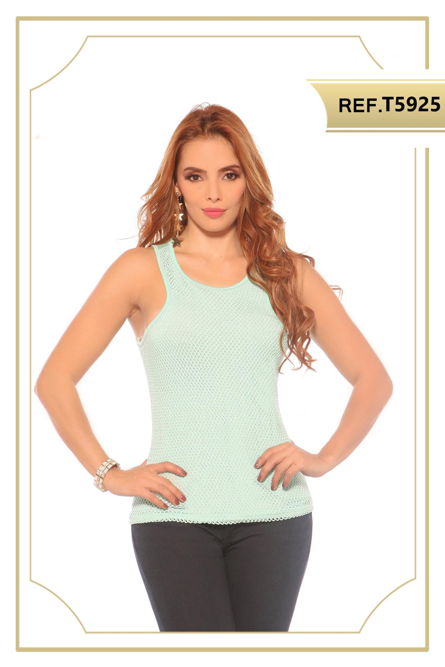 Ref. 003 -T5925A Blusa Americana - ropacolombianaeneuropa