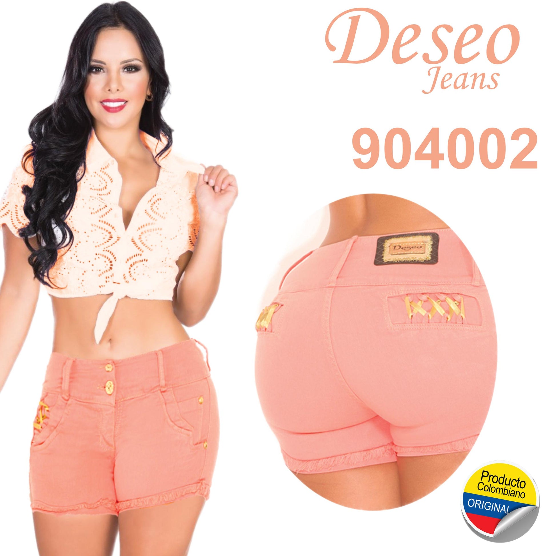 Ref. 006 -904002 SHORT COLOMBIANO DE MODA - ropacolombianaeneuropa