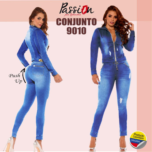 Ref. 041 -C9010 Hermoso Conjunto Colombiano con Chaqueta y Pantalon