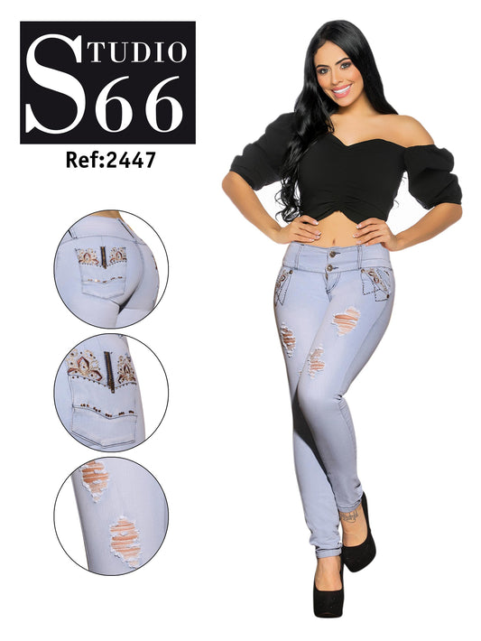 Ref. 014 -2447 Jean atractivo sensual - ropacolombianaeneuropa