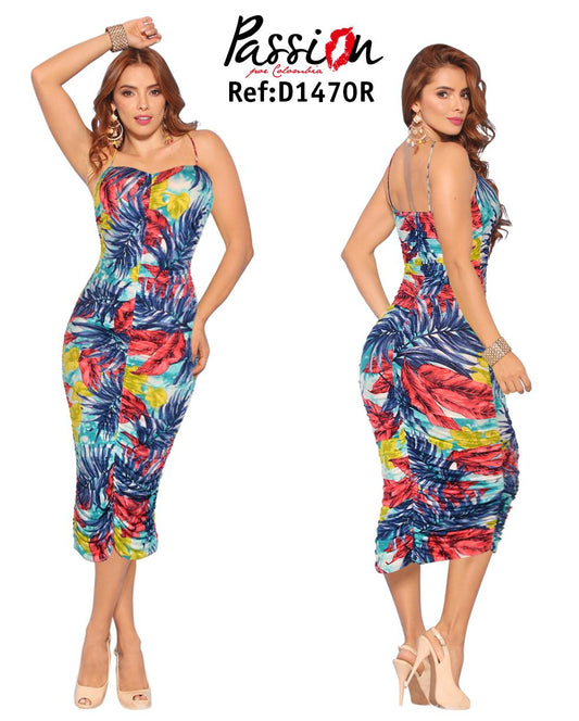 Ref. 003 -D1470R Vestido corto de fiesta