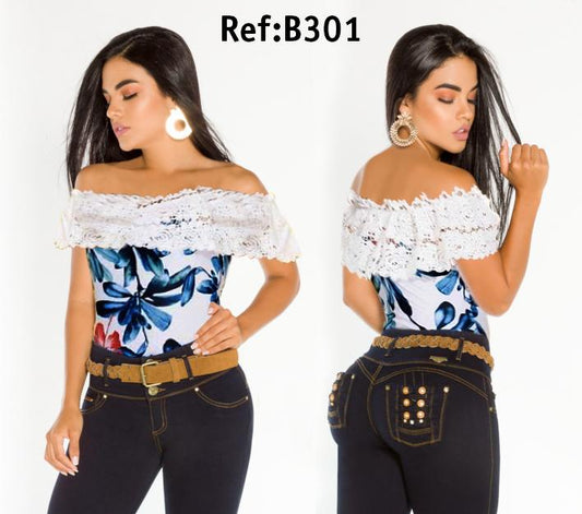 Ref. 059 -B301 Body estilo moderno original colombiana - ropacolombianaeneuropa