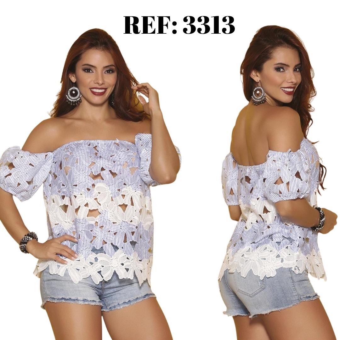 Ref. 003 -3313 Blusas Amaricanas Dama - ropacolombianaeneuropa