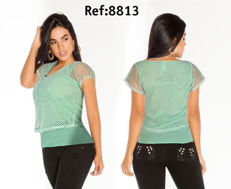 Ref. 003 -8813 Blusa Americana - ropacolombianaeneuropa