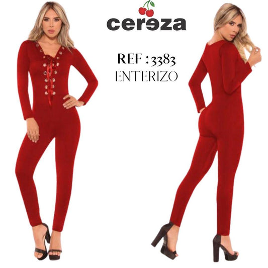 Ref. 004 -3383 Enterizo de Moda Colombiano Sensual con Mangas largas - ropacolombianaeneuropa