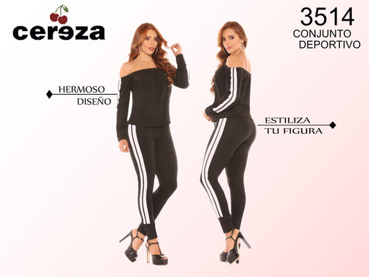 Ref. 004 -3514 Hermoso Conjunto Deportivo de Moda Colombiana