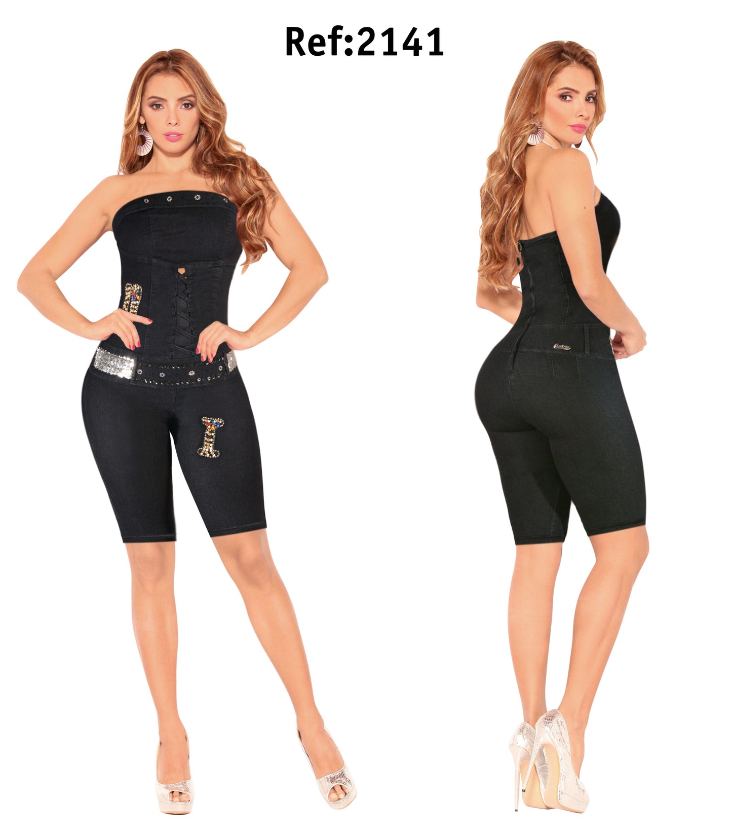 Ref. 007 -2141C Enterizo Capri Sexy - ropacolombianaeneuropa