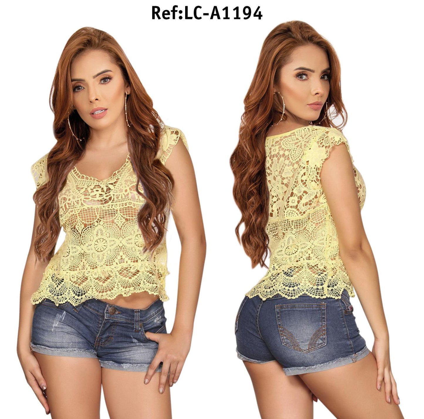 Ref. 003 -LCA1194 BLUSA MANGA CORTA