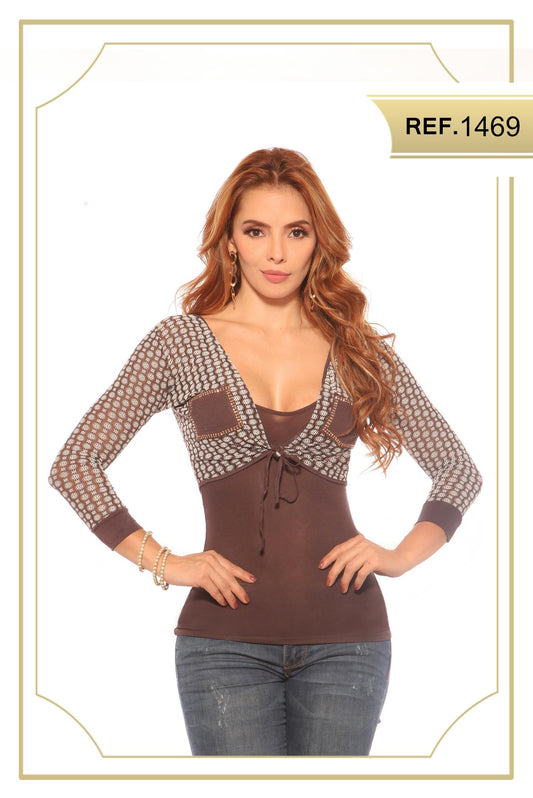 Ref. 004 -1469 Blusa Cereza - ropacolombianaeneuropa