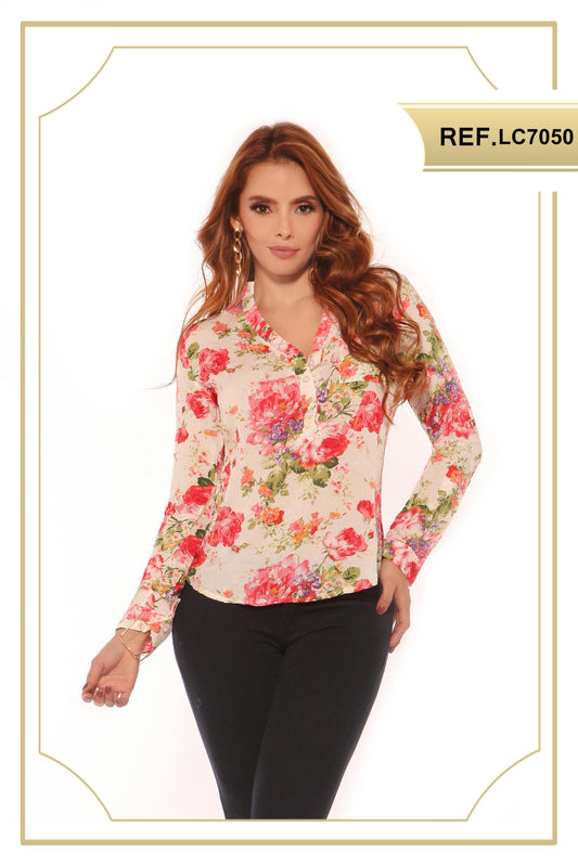 Ref. 003 -LC7050 BLUSA MANGA LARGA