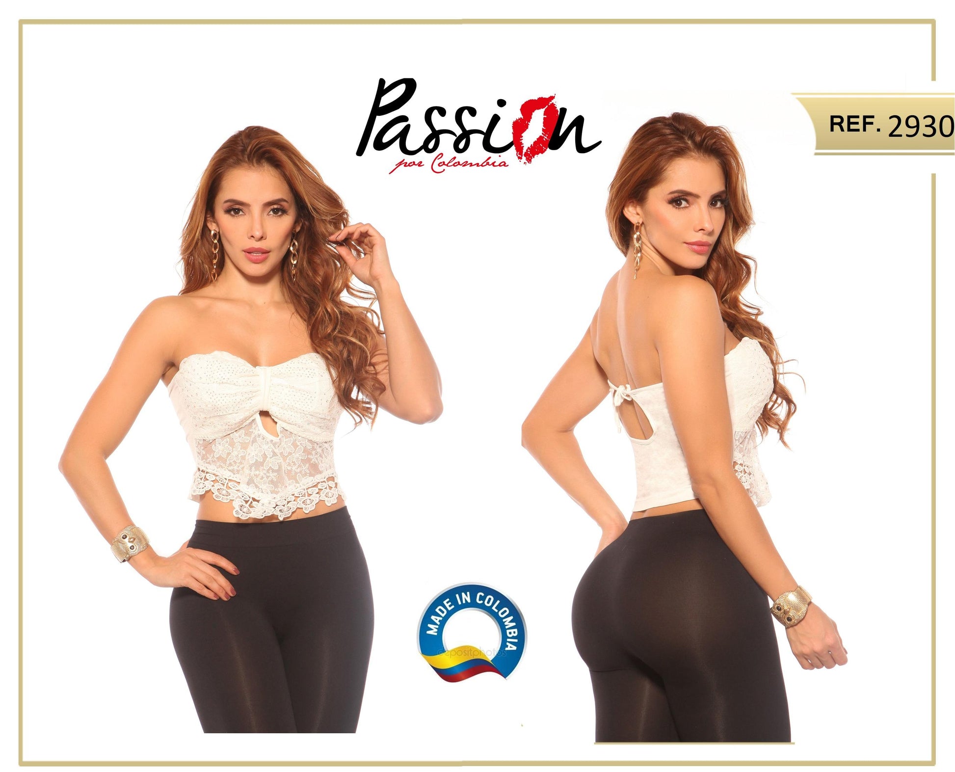 Ref. 005 -2930 Crop Top Palabra de Honor - ropacolombianaeneuropa