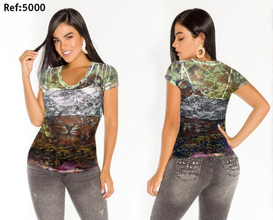 Ref. 005 -5000 Blusa Estampada Sexy