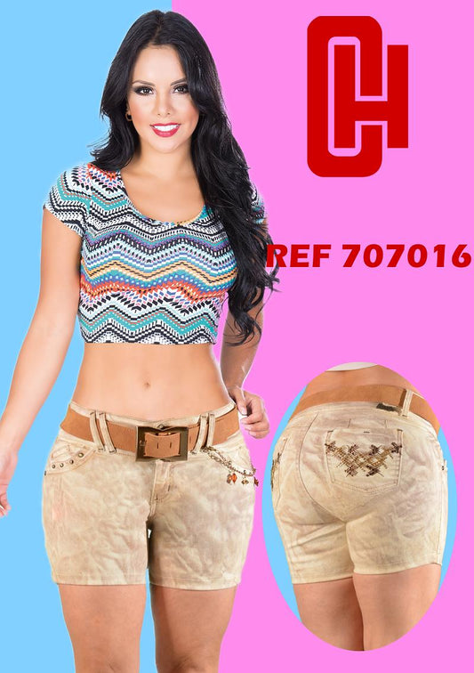 Ref. 030 -707016 Fantástico Short Levantacola Colombiano - ropacolombianaeneuropa