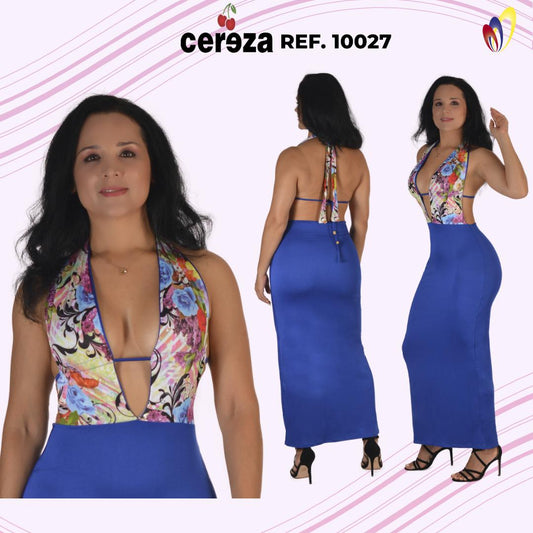 Ref. 004 -10027 VESTIDO LARGO DAMA